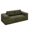 Ufurniture Loveseat Cloud Sofa Boneless Sectional Floor Couch with Deep Seat Fluffy Comfy Modular Sofa Green