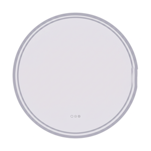 Oakory 60cm Round Led Bathroom Mirror Backlit 3-colour Dimmable Anti-fog Touch Control
