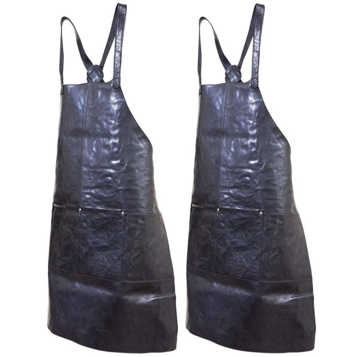 2x Pierre Cardin Professional Leather Apron Butcher Woodwork Barber Chef Black