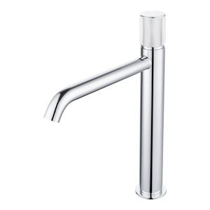 Mondella WELS 4 Star 7.5L/min 25mm Chrome Resonance Textured Handle Curved Spout Vessel Basin Mixer