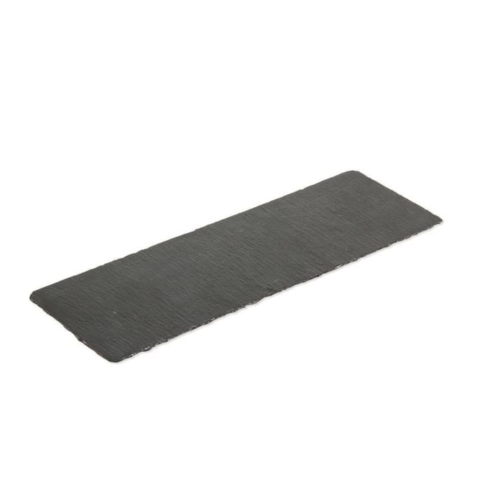 Olympia Natural Slate Rectangular Display Trays Presentation Boards Black 300x100mm 4 Pack