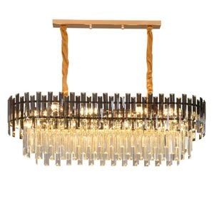 Eli & Co. Lighting Noelle 8-Light Linear Crystal Chandelier - 90cm Ceiling Light