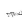Ignite Laser Grumman AG-5B Tiger - Light Single-Engine Aircraft Silhouette Metal Wall Art Rustic Metal 15.7 inch - 40 cm