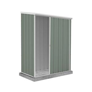 Absco Sheds 1.52 x 0.78 x 1.95m Pale Eucalypt Ezislider Single Sliding Door Garden Shed