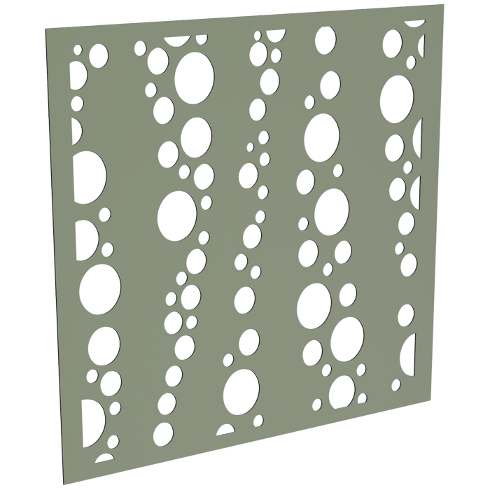 ProtectorAl 300 - 1200 x 300 - 1200mm Pale Eucalypt Bubbles Unframed Solid Aluminium Decorative Panel