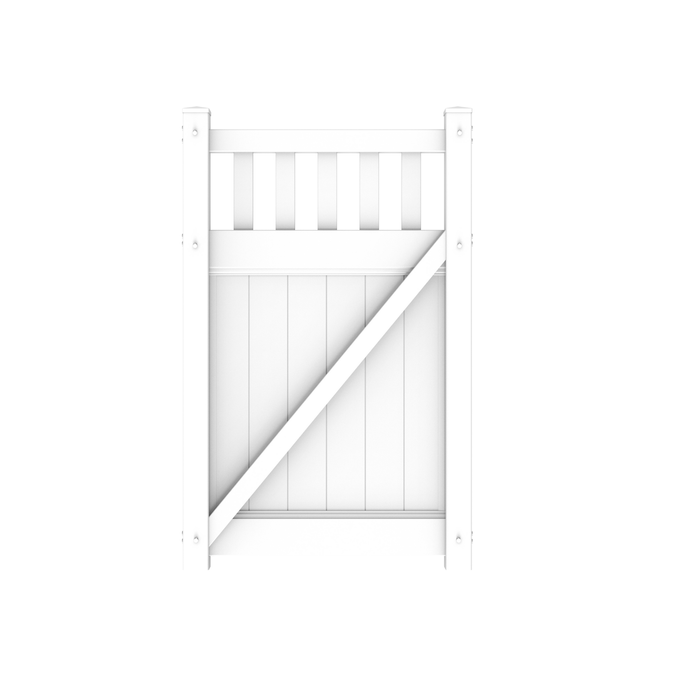 RapidFence 1130 x 1800mm White Hampton PVC Gate