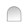 Future Glass Arch Framed Mirror - 800 x 760mm - Black