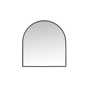 Future Glass Arch Framed Mirror - 800 x 760mm - Black