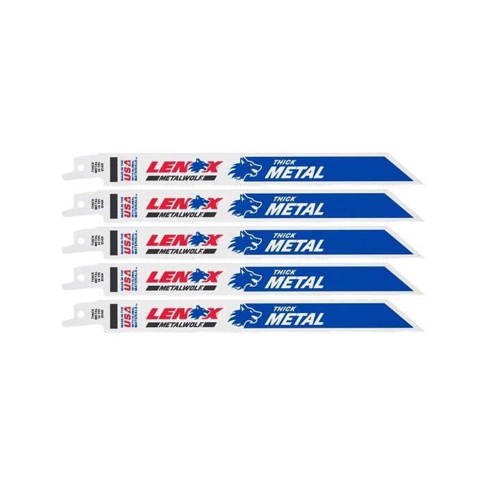 Lenox 200mm 14 TPI Thick Bi-Metal Recip Saw Blade - 5 Pack