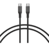 Jackson 2m Black USB-C to C Braided Cable With Velcro Wrap
