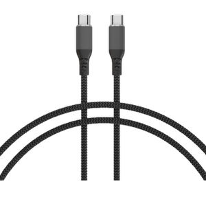 Jackson 2m Black USB-C to C Braided Cable With Velcro Wrap