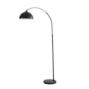 Oriel Lighting Marmo Arc Floor Lamp With Marble Base Black