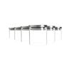 Argon Tableware Glass Storage Jars with Metal Lids - Silicone Seal - 550ml - Silver - Pack of 6