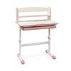 Costway Kids Study Desk Height Adjustable W/scale Ruler & Bookshelf Pink