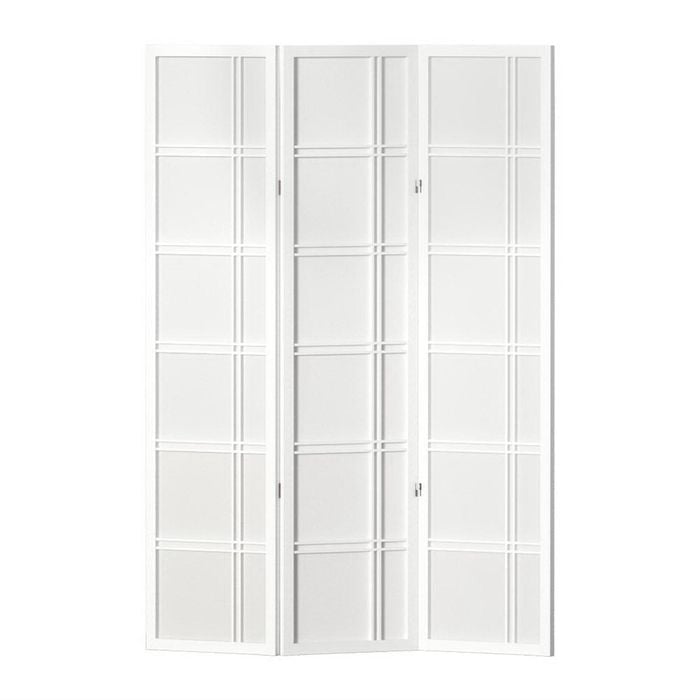 Artiss Room Divider Screen 3 Panel Nova Foldable Wooden Divider White