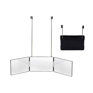 DIY Haircut Tool: 3-Way Mirror for Home Hair Cutting, Trimming and Shaving, Adjustable and Portable, Hands-Free