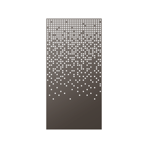 Walpix 2400 x 1200 x 3.0mm Perforated Aluminium Decorative Screen Flat Profile Snowflakes - Hamersely Brown
