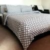 Mia White 100% Cotton Quilt Cover Set Queen