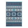Fab Habitat 180x270cm Blue Cusco Tribal Recycled Plastic Reversible Outdoor Rug