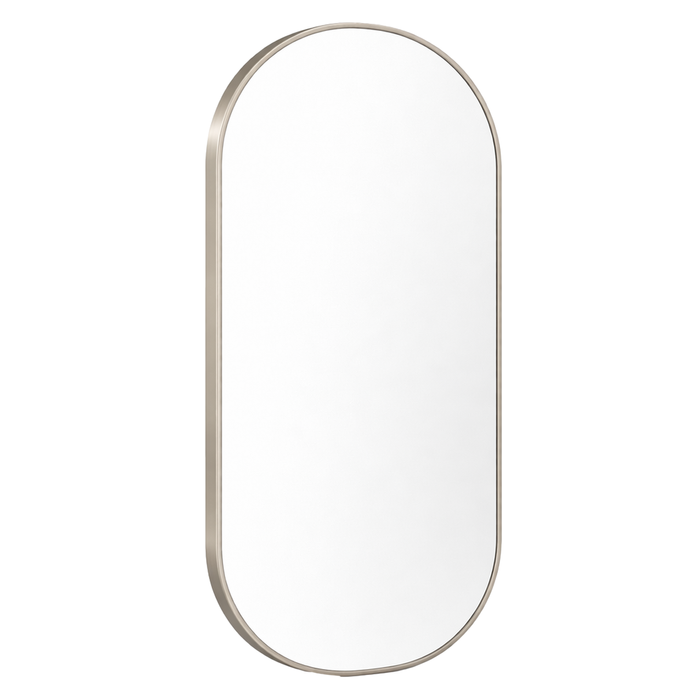 Barelli  1200 x 600mm Brushed Nickel Signature High Specification Ravello Pill Shaped Framed Mirror