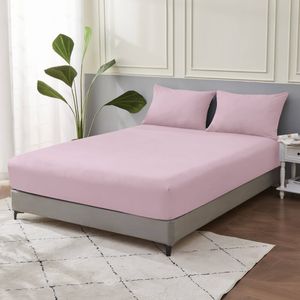 LINENOVA 100% Pure Cotton Deep Fitted Sheet Cover - Single, Navy