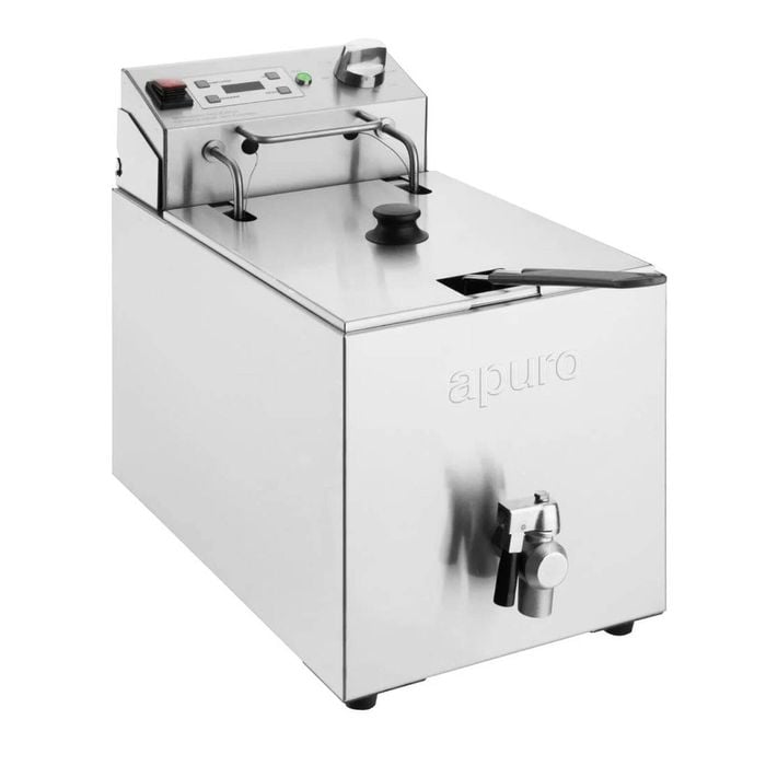 Apuro Single Tank Electric Fryer With Timer - 8ltr - 2.9kw - Cu620-a