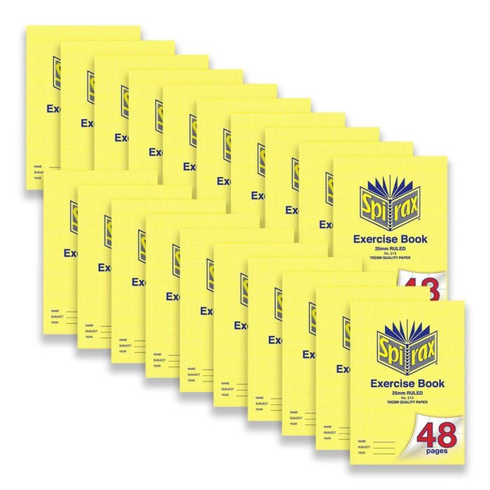 20pc Spirax 213 Exercise Book A4 25mm Ruled 48-pages 70gsm Writing Notebook Ylw