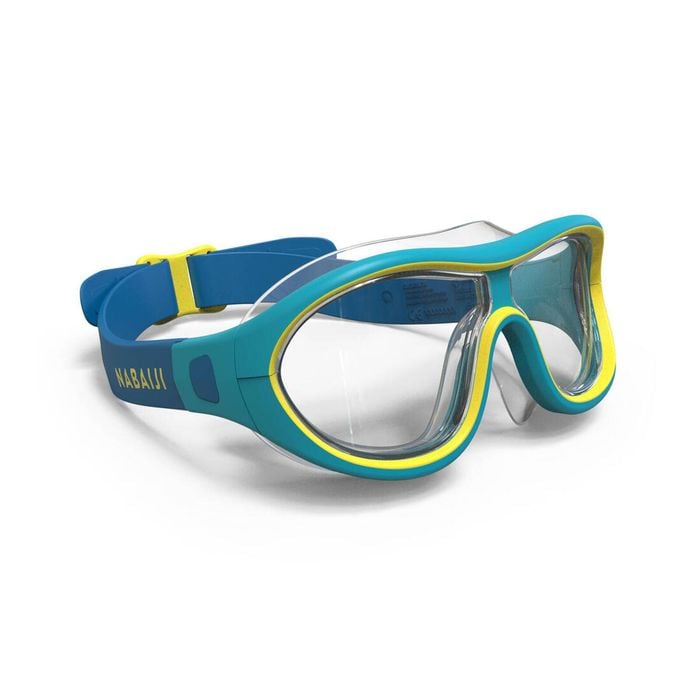 Kid's Swimming Mask Clear Lenses - Swimdow 100 - Blue