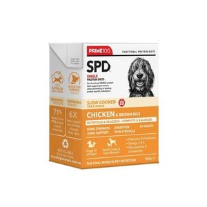 Prime Spd Slow Cooked Chicken & Brown Rice 354g 12pk