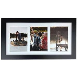 Frankie & Me Wooden Collage 5x7'' Triple Picture Frame Home/Office Decor Black