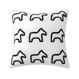 SOGA 45cm White Teddy Fleece Throw Pillow