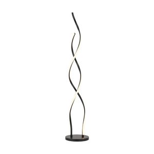 Lexi Lighting Acropora LED Floor Lamp Black Contemporary Swirl Design 130cm