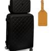 Pierre Cardin Medium Hard-shell Suitcase & Mini Beauty Case Set W/ Tag Black