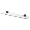 Mondella Matte Black Overture Glass Shower Shelf