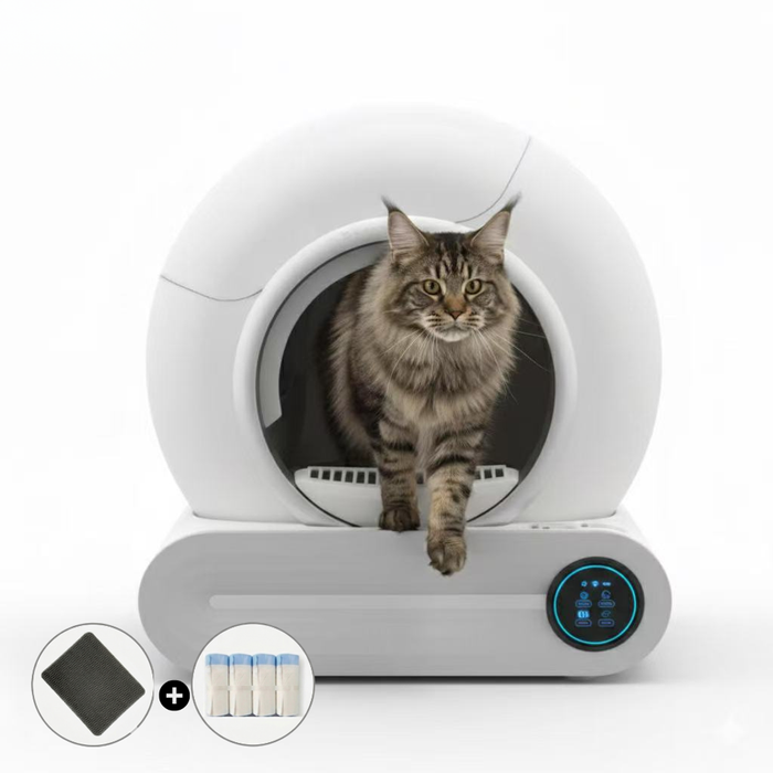 Petbuds Pro Self Cleaning Cat Litter Box + 45 Count Cat Litter Box Liners