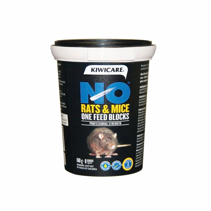 Kiwicare 160g NO Rats & Mice One Feed Bait Blocks