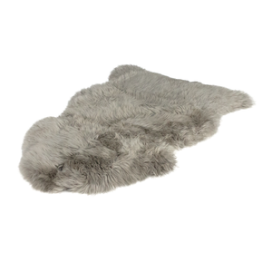 Naturally Sheepskins 90x55cm Grey New Zealand Long Wool Sheepskin Rug - Single