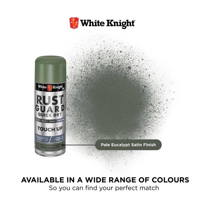 White Knight Rust Guard 300g Pale Eucalypt Satin Touch Up Spray Paint ...