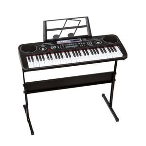 Lenoxx 61-key Electronic Learning Piano Keyboard, Light-up Keys, Lcd Display, With Music Stand Holder