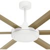 Fanforce Zeus Smart DC Ceiling Fan With Remote Control 72" White/Teak