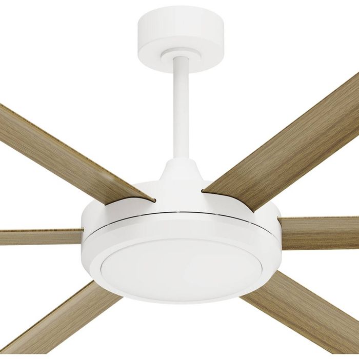 Fanforce Zeus Smart DC Ceiling Fan With Remote Control 72" White/Teak