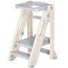 Advwin Foldable Kids Step Stool Adjustable Standing Tower Grey