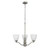 Oriel Lighting Rochester Traditional Glass Pendant Light Antique Brass 3lt