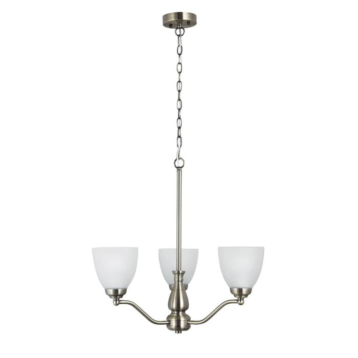 Oriel Lighting Rochester Traditional Glass Pendant Light Antique Brass 3lt
