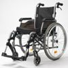 EQUIPMED 24 Inch Folding Wheelchair Alloy Lightweight Aluminium Portable Mobility with Park Brakes