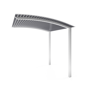 Exterior Life 5.0m Miami Curved Pearl White/Monument Pergola