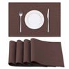 Smarcute Rectangular Waterproof Placemats For Kitchen Dining Table, Set Of 4, Chocolate, 45x30cm