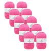 10x Malli Bubblegum Pink Super Blend Basic 100g Knitting Yarn Acrylic/poly