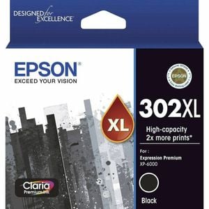 Epson GENUINE Original Epson 302XL Black Ink Cartridge Toner Claria Premium T01X192