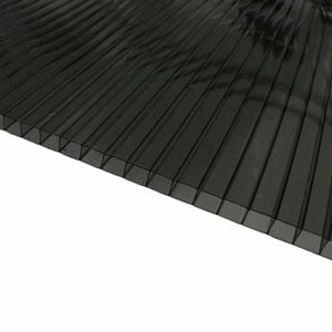 Twinwall 5500 x 1220 x 8mm Grey Tint Polycarbonate Roofing